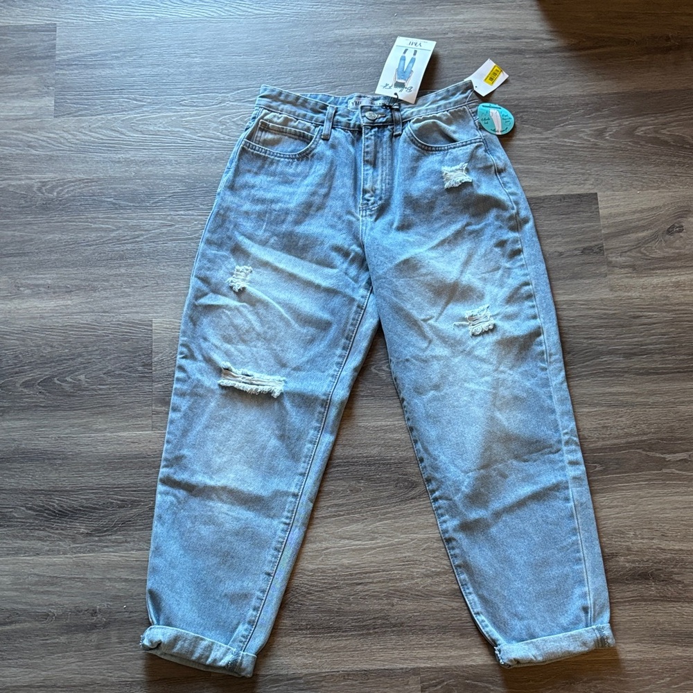 YMI Dream Collection Balloon Fit Distressed Jeans | Size 5 | NWT